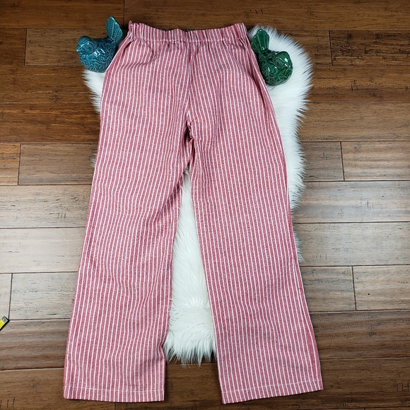 CISONO LINEN high rise wide leg striped pants size Medium - Picture 7 of 12